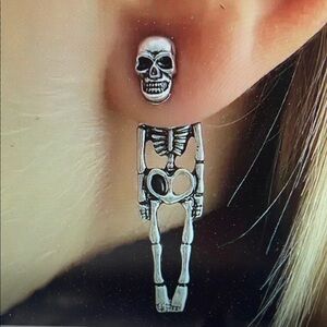Silver Skeleton Earrings